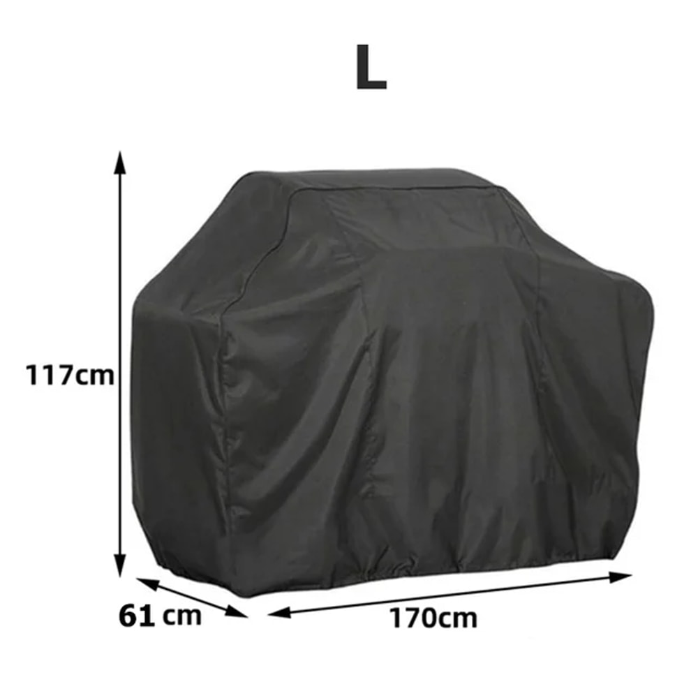 Durable BBQ Gas Grill Cover UV Protective Fits Weber CharBroil Black Furniture Cover 6