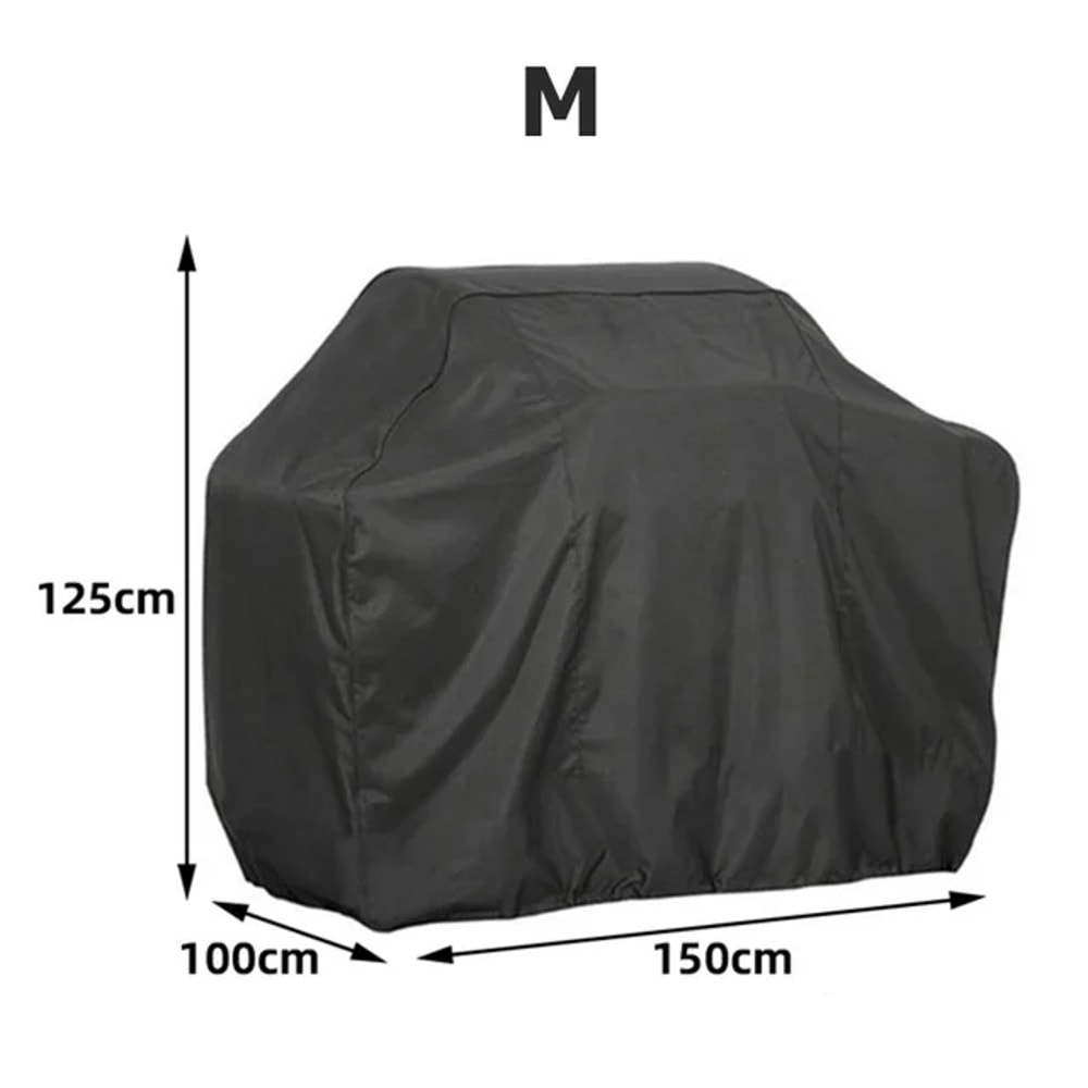 Durable BBQ Gas Grill Cover UV Protective Fits Weber CharBroil Black Furniture Cover 5