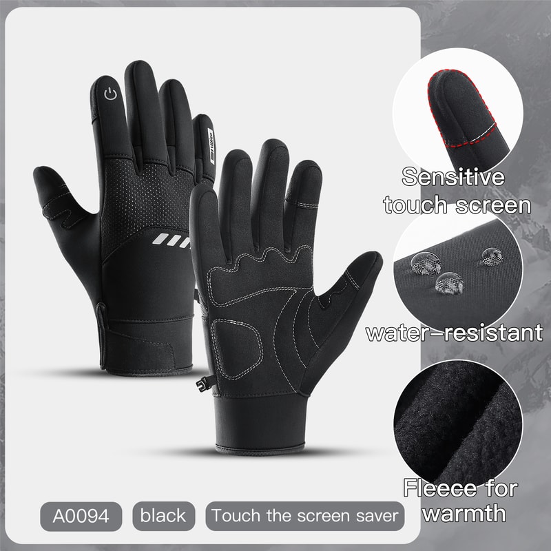 Winter Waterproof Cycling Gloves For Men Outdoor Sports Running Motorcycle Ski Touch Screen Fleece 5