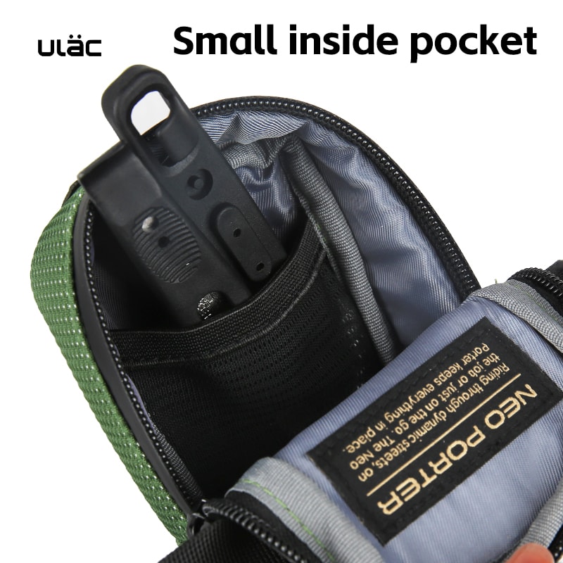 Mini Bicycle Saddle Bag Waterproof Shockproof Durable Fabric Bike Seatpost Pack MTB Tail Pouch 1