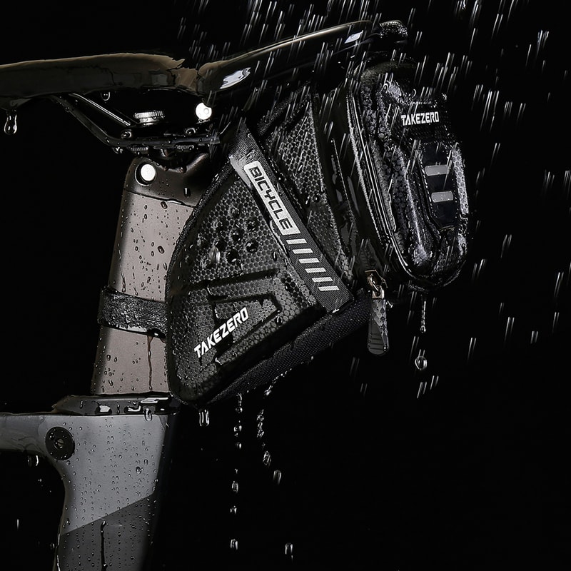 Waterproof Bicycle Saddle Bag Large Capacity Bike Seat Pouch Reflective Rear Storage 2