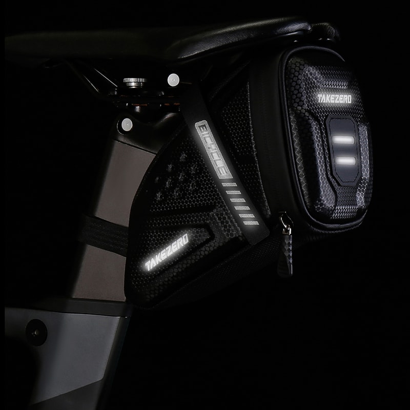 Waterproof Bicycle Saddle Bag Large Capacity Bike Seat Pouch Reflective Rear Storage 3