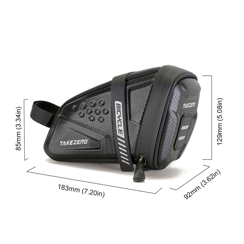 Waterproof Bicycle Saddle Bag Large Capacity Bike Seat Pouch Reflective Rear Storage 5