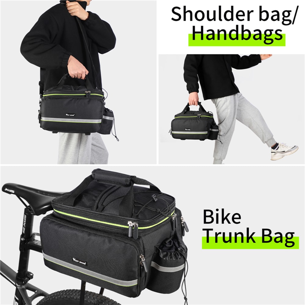 Waterproof Bike Trunk Bag MTB Bicycle Saddle Seat Carrier Travel Luggage Panniers