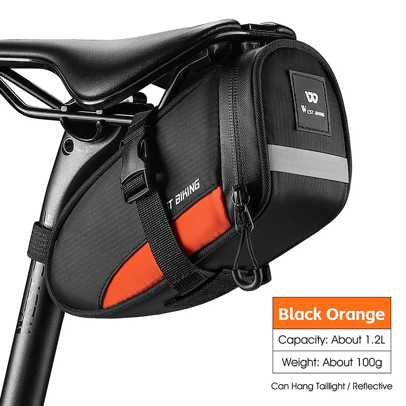 Ultralight Waterproof Bike Tail Bag Reflective Cycling Saddle Bag For MTB Road Bike Accessories 6