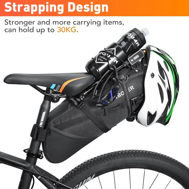 Waterproof Bike Bag Large Capacity Bicycle Saddle Bag MTB Road Trunk Foldable Tail Bag