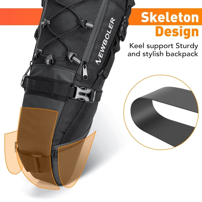 Waterproof Bike Bag Large Capacity Bicycle Saddle Bag MTB Road Trunk Foldable Tail Bag