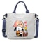 Snoopy Canvas Totes Bag Cute Cartoon Print One Shoulder Bag Large Capacity Satchel Crossbody For Gi