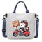 Snoopy Canvas Totes Bag Cute Cartoon Print One Shoulder Bag Large Capacity Satchel Crossbody For Gi