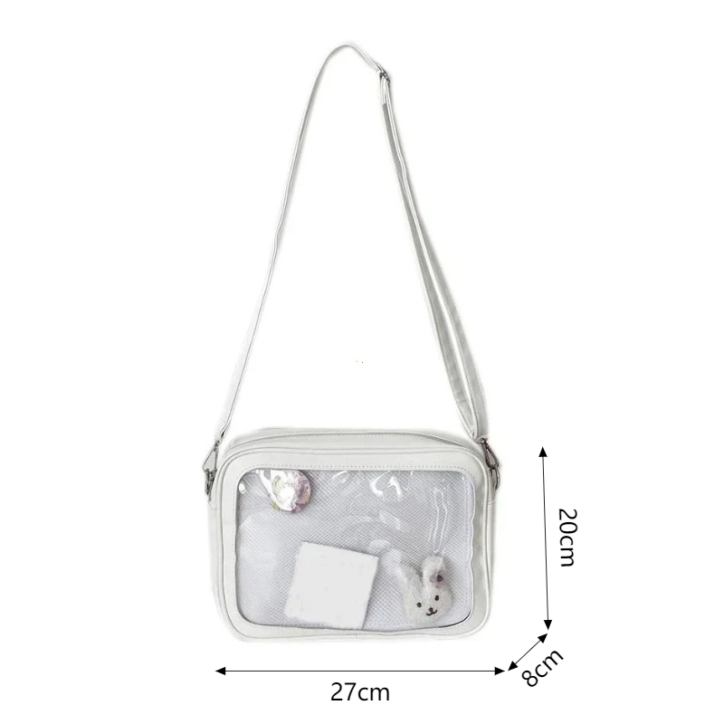 Cute Crossbody Bag Transparent Messenger Bag Female Fashion Satchels Shoulder Bags 5