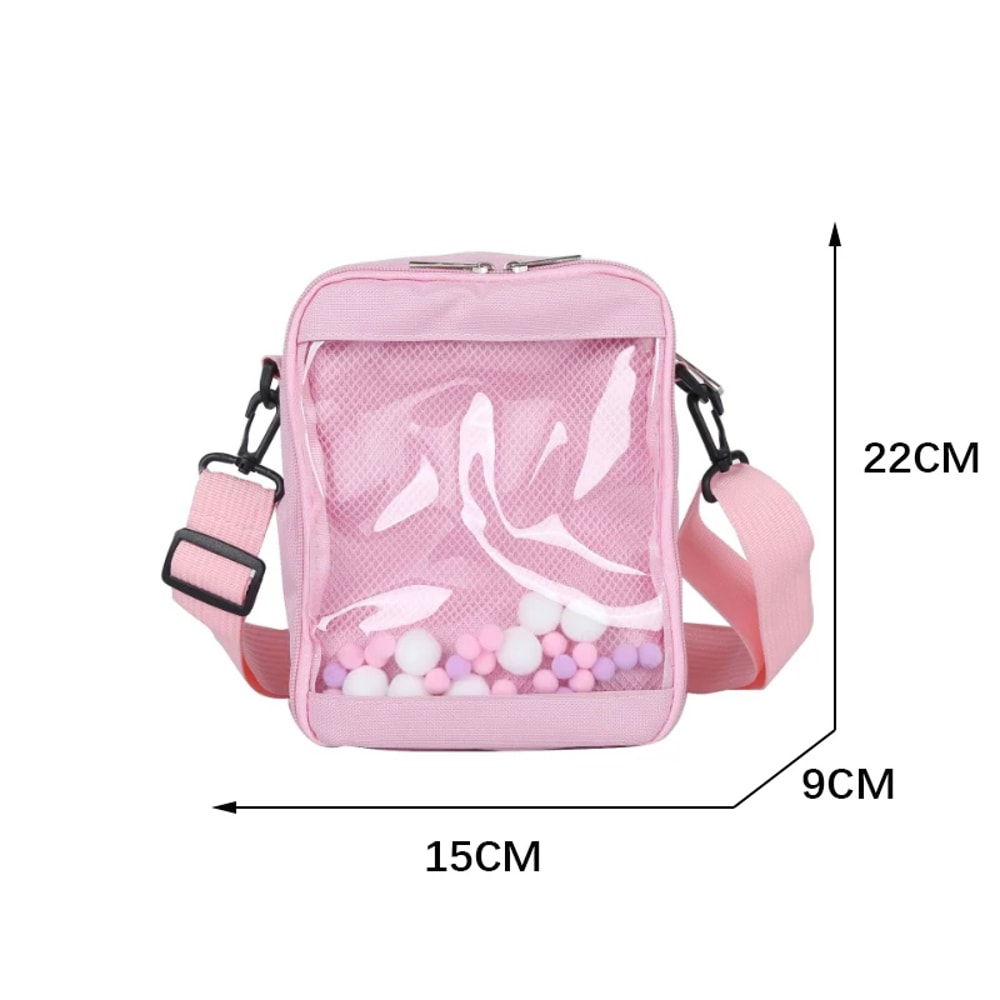 Cute Crossbody Bag Transparent Messenger Bag Female Fashion Satchels Shoulder Bags 7