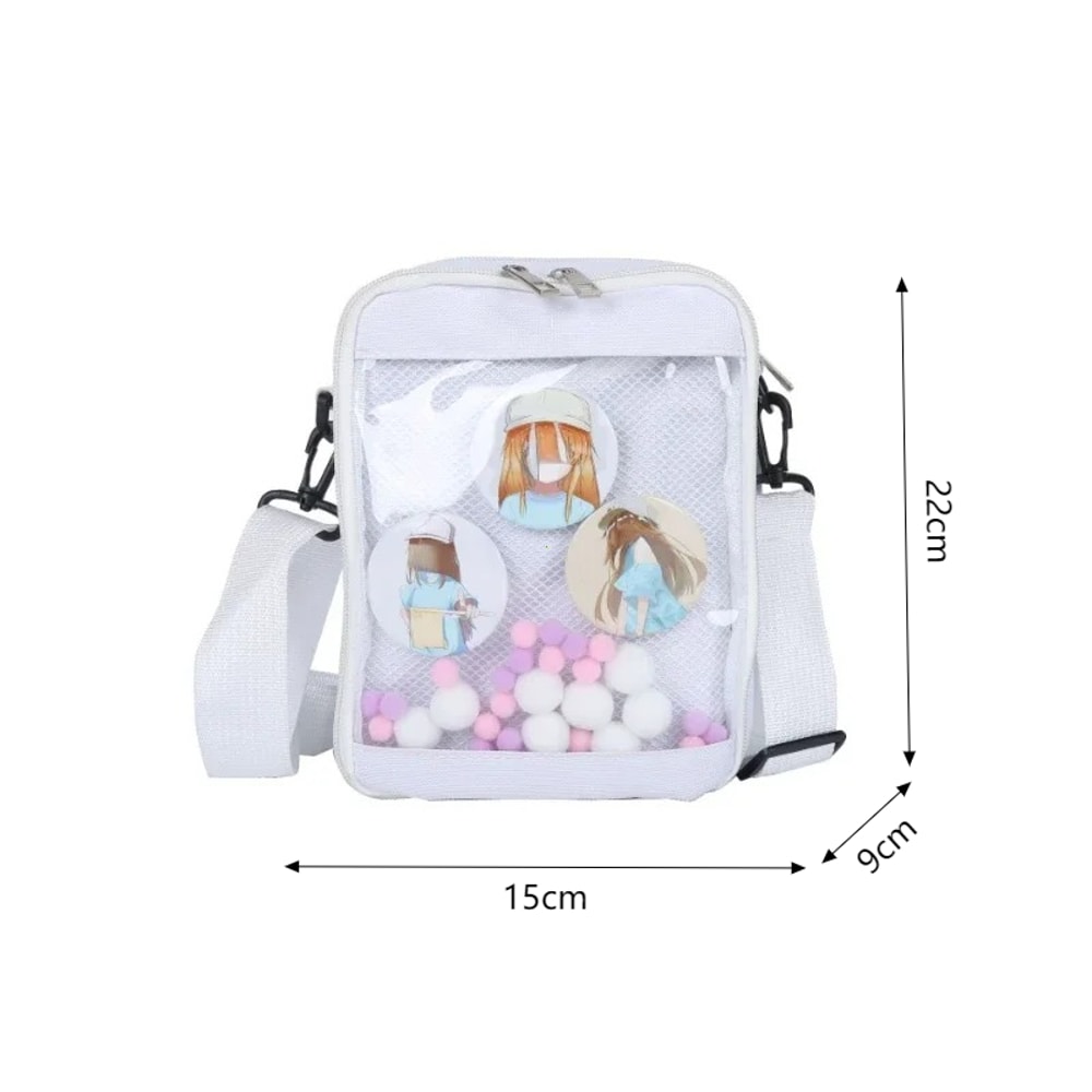 Cute Crossbody Bag Transparent Messenger Bag Female Fashion Satchels Shoulder Bags 8