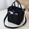 Cute Small Canvas Tote Bag With Pockets Crossbody Bags For Women Office Work Handbags Shoulder Purs 4