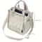 Cute Small Canvas Tote Bag With Pockets Crossbody Bags For Women Office Work Handbags Shoulder Purs 5