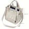 Cute Small Canvas Tote Bag With Pockets Crossbody Bags For Women Office Work Handbags Shoulder Purs 5