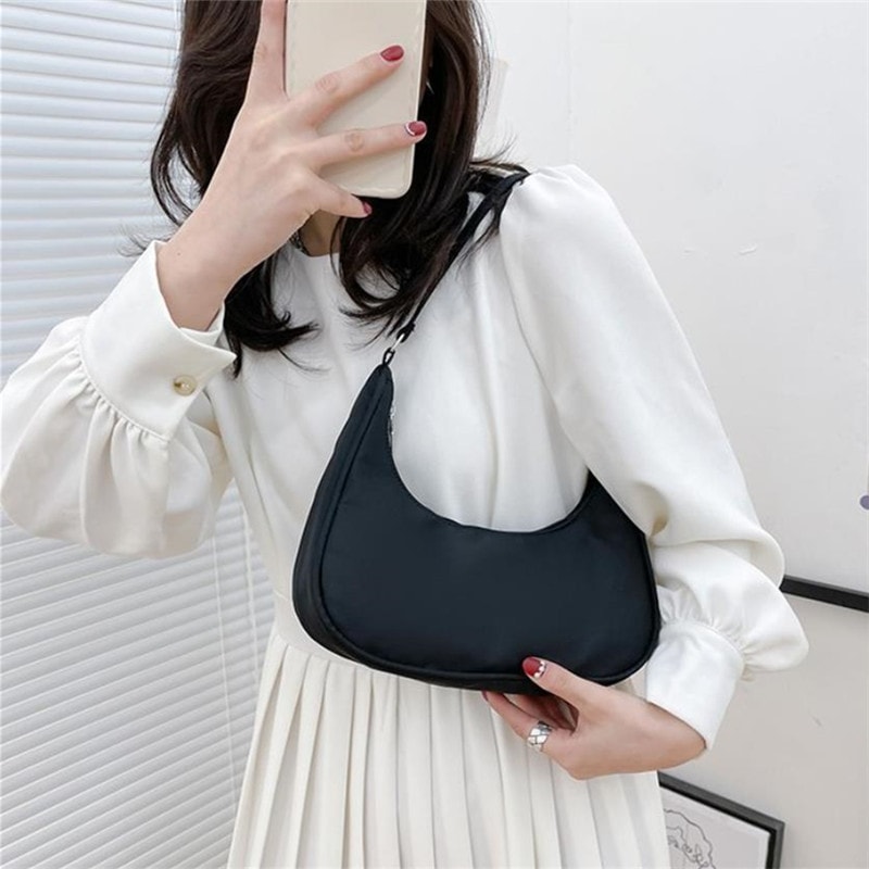Stylish Women Tote Bag Fashionable Shoulder Underarm Bag Light Small Satchel For Outdoor Party Dail 1