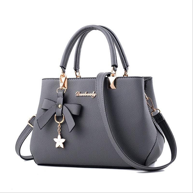 Large Capacity Fashion Solid Color One Shoulder Bag With Bow Portable Bandolera Casual Satchel Cros 6