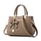 Large Capacity Fashion Solid Color One Shoulder Bag with Bow, Portable Bandolera Casual Satchel Cross-body Handbag