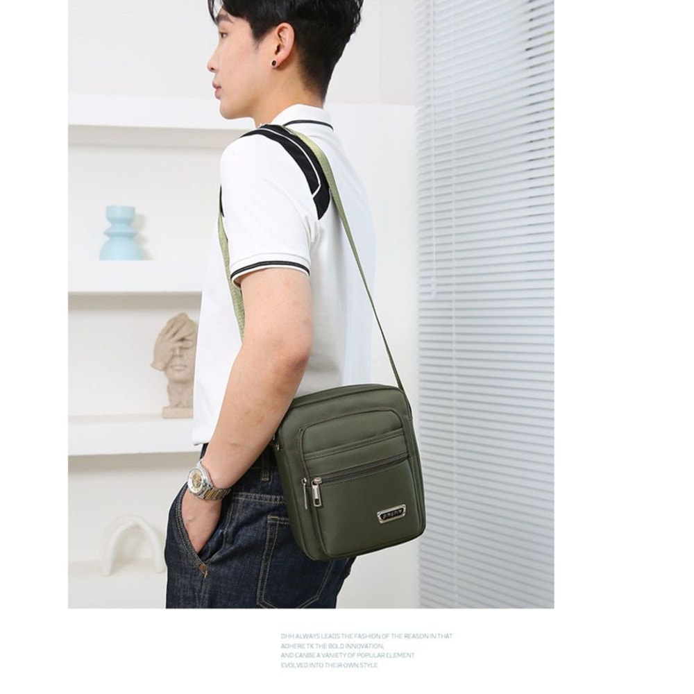 Waterproof Nylon Crossbody Bag Large Satchel Messenger Shoulder Bags For Men Casual Travel Handbags 1