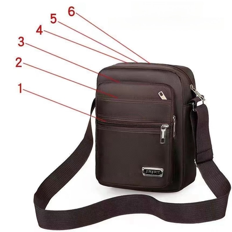 Waterproof Nylon Crossbody Bag Large Satchel Messenger Shoulder Bags For Men Casual Travel Handbags 5