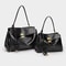Trendy Luxury Women Messenger Bags Soft Leather Brown Suede Hand Held Totes With Gold Buckle Should 1