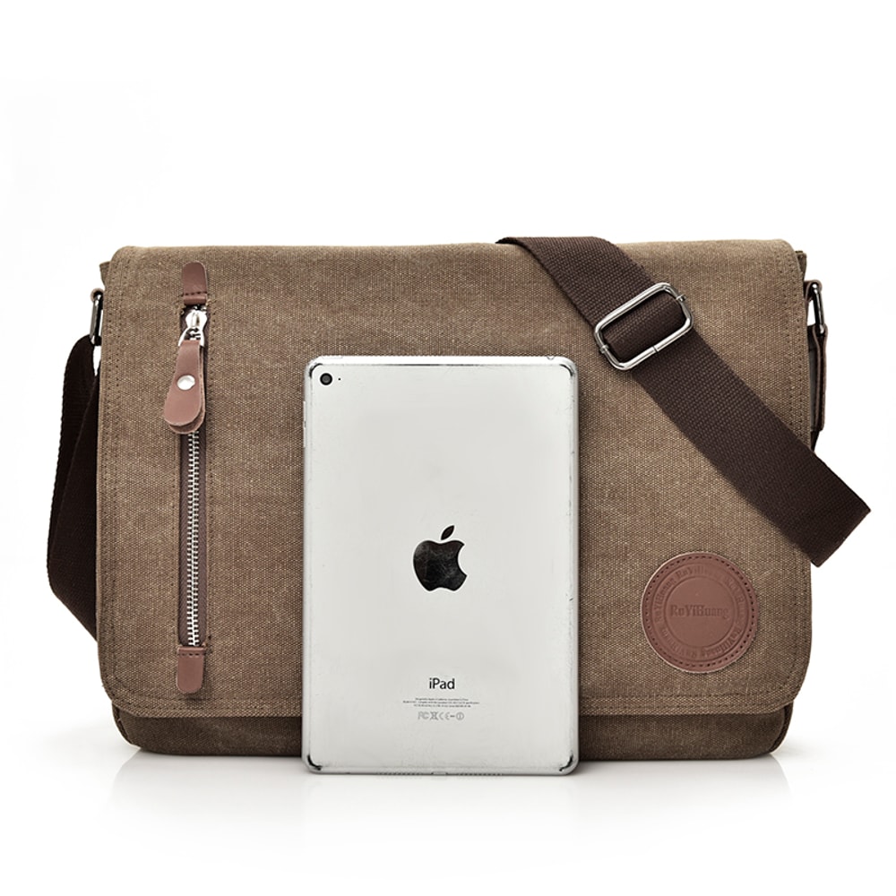 Canvas Shoulder Bags For Men Large Retro Satchels Unisex Messenger Bags Crossbody Travel Envelope B 2