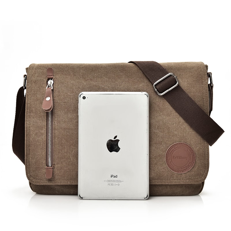 Canvas Shoulder Bags For Men Large Retro Satchels Unisex Messenger Bags Crossbody Travel Envelope B 2