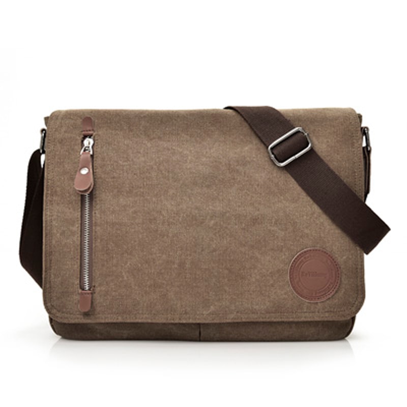 Canvas Shoulder Bags For Men Large Retro Satchels Unisex Messenger Bags Crossbody Travel Envelope B 5