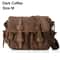 Men Messenger Bag Genuine Leather Canvas Shoulder Crossbody Sling Casual Satchel 5