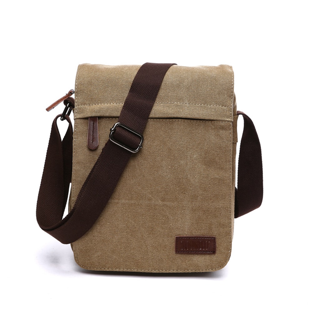 Mens Casual Shoulder Bag Vintage Canvas Messenger Satchel Bags Buckle Fashion Trend Portable 5