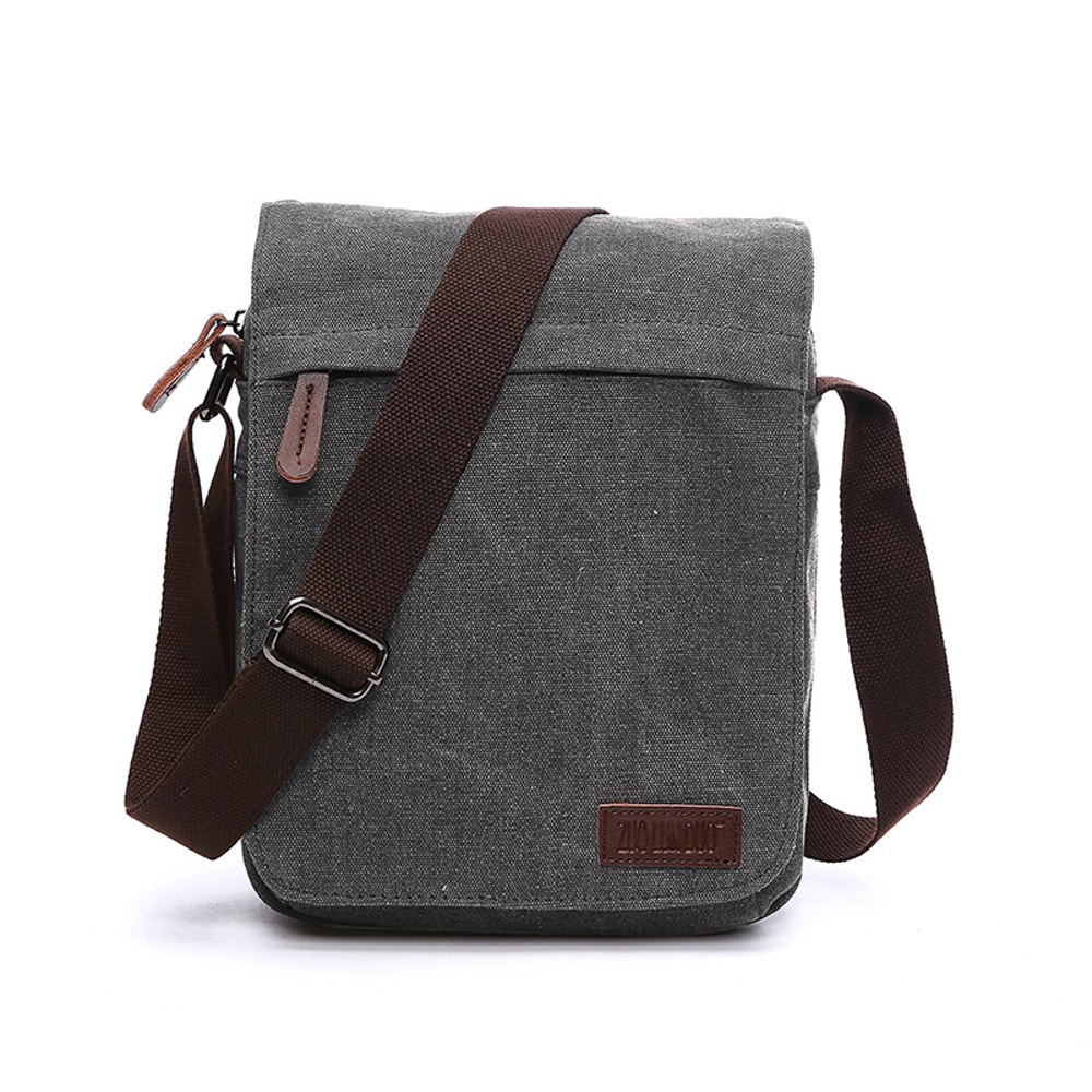 Mens Casual Shoulder Bag Vintage Canvas Messenger Satchel Bags Buckle Fashion Trend Portable 6