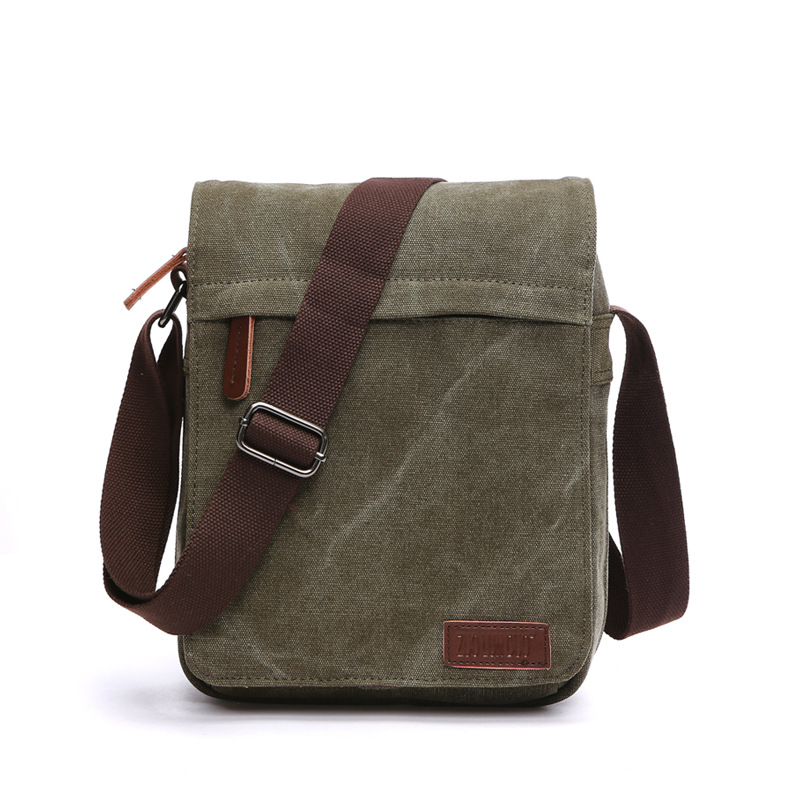 Mens Casual Shoulder Bag Vintage Canvas Messenger Satchel Bags Buckle Fashion Trend Portable 8