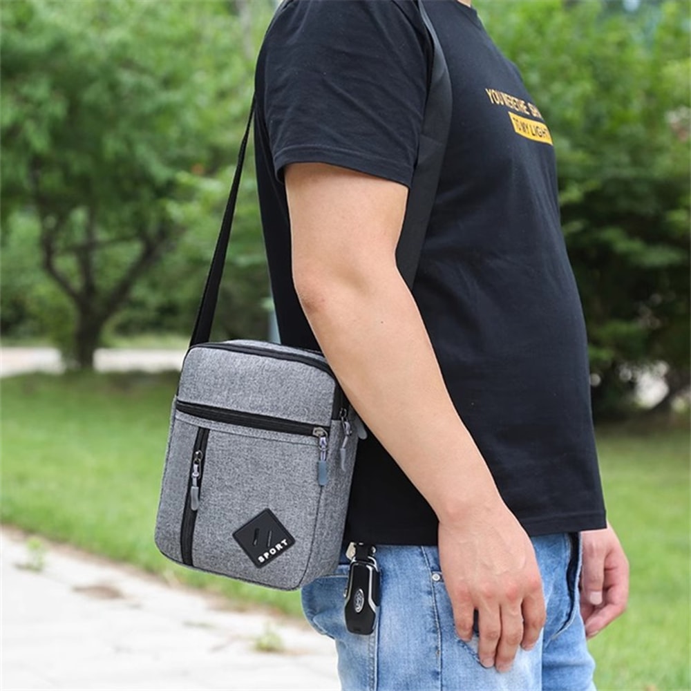 Mens Lightweight Canvas Crossbody Phone Bag Stylish And Functional Mini Crossbody Bag For Casual An 2