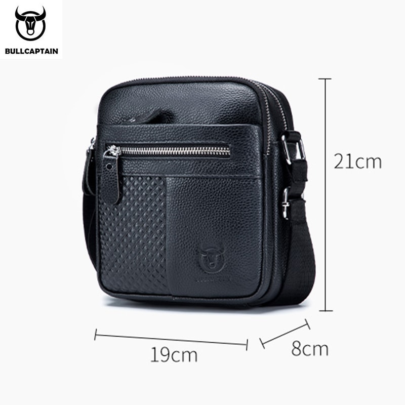 Leather Shoulder Messenger Bag For Men CrossBody Satchel Travel Briefcase Handbag 4