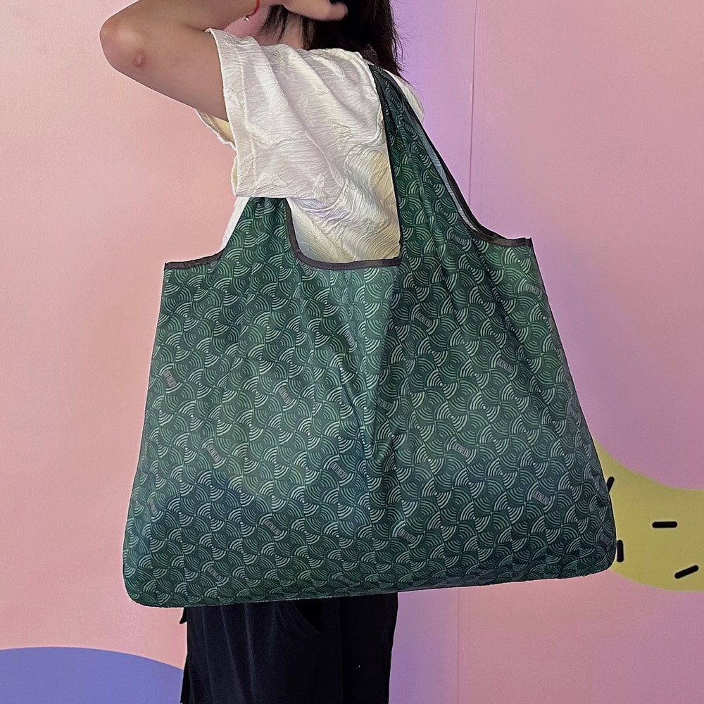 EcoFriendly Foldable Shoulder Bag Large Capacity Reusable Satchel Travel Bag With Printed Design 6