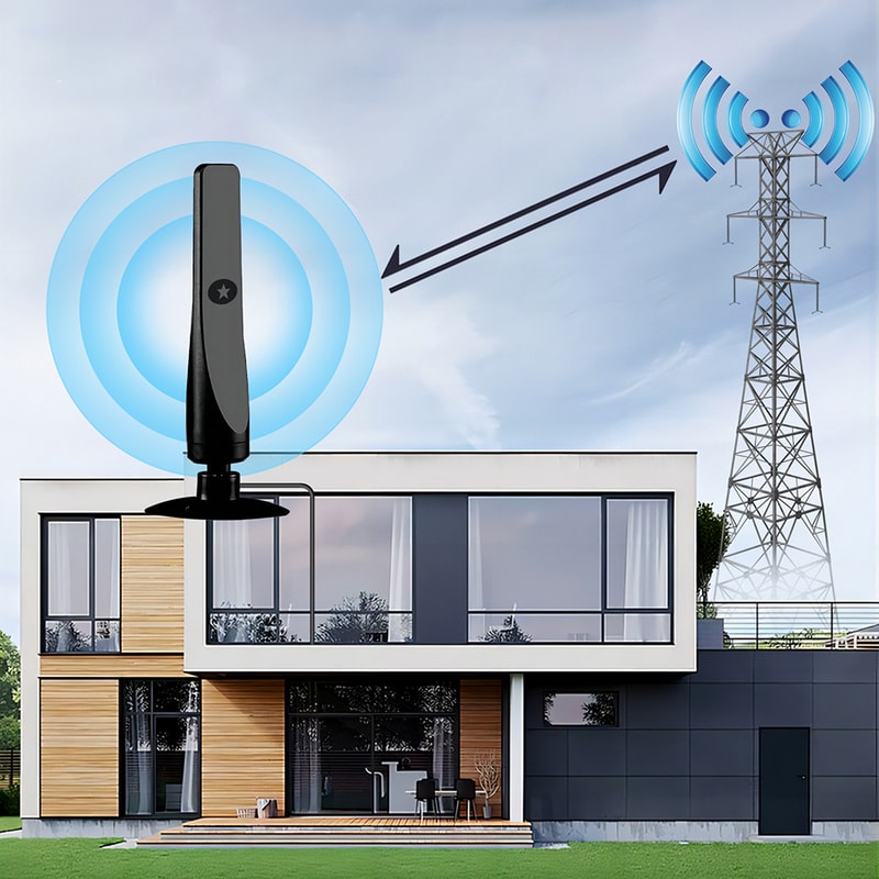 Indoor HD Digital TV Antenna Amplified Miles With Amplifier Booster VHF UHF Aerial Set 3