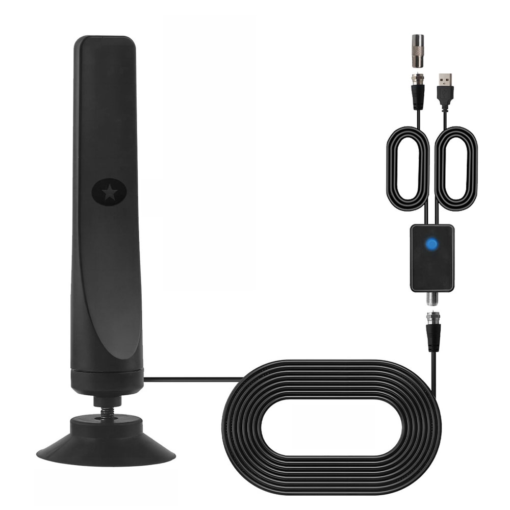 Indoor HD Digital TV Antenna Amplified Miles With Amplifier Booster VHF UHF Aerial Set 0