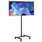 Mobile TV Stand On Wheels Rolling TV Cart With Adjustable Height Portable Stand For Living Room Bed 0