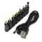 Universal USB Power Cable To DC Jack Charging Cord With Selectable Tips For CCTV Cameras And TV Box 0