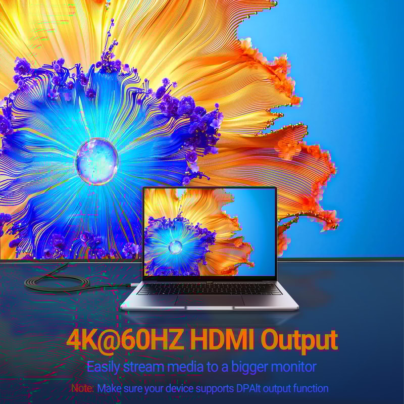 USB Type C HDMI Adapter MHL Cable 4K HD Video Converter For MacBook HP Laptop Projector Monitor HDT 1