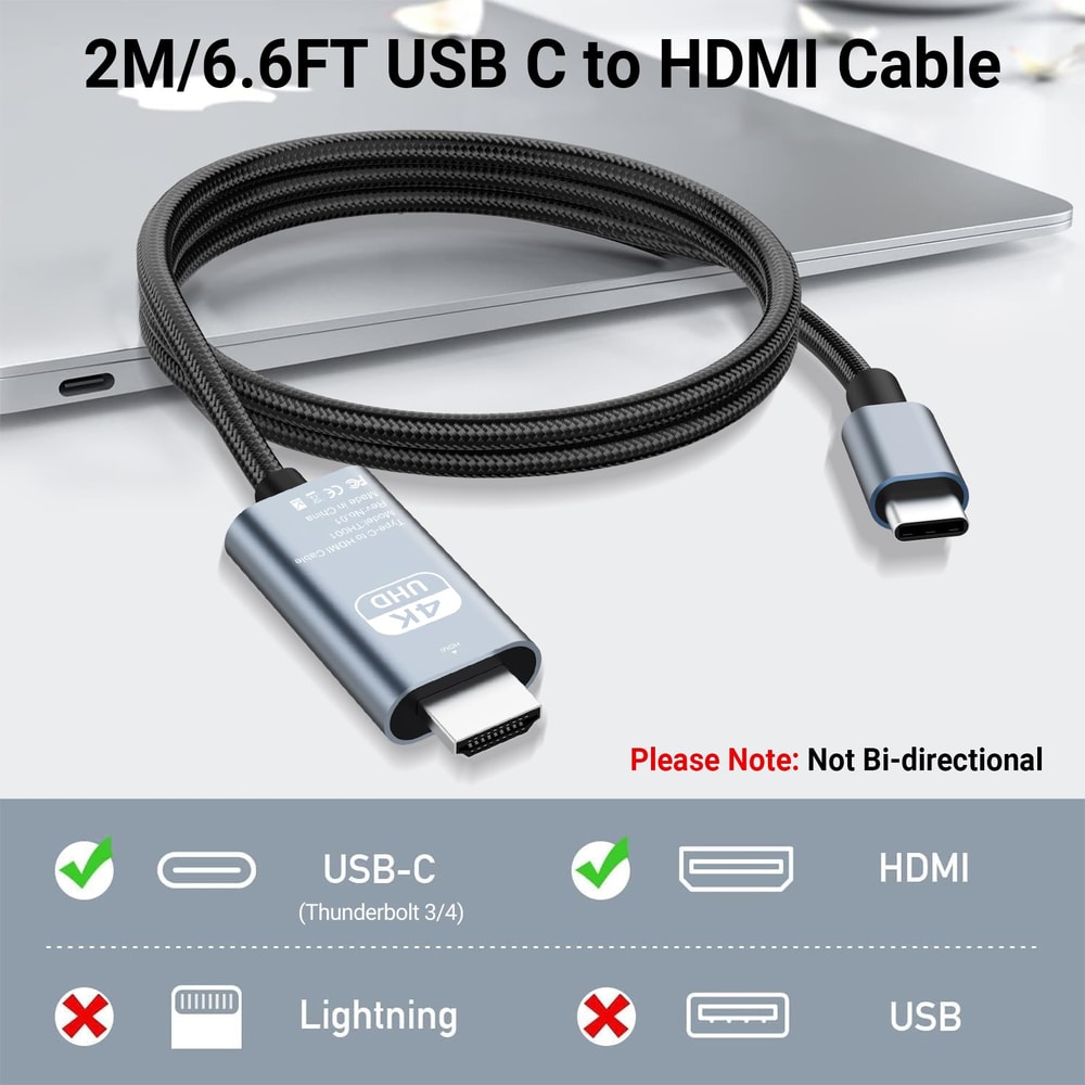 USB Type C HDMI Adapter MHL Cable 4K HD Video Converter For MacBook HP Laptop Projector Monitor HDT 5