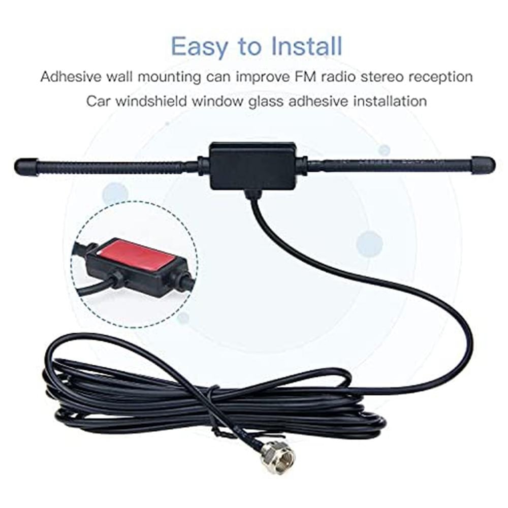 FM Radio Antenna FHead Sheep Horn Antenna For Car TV Radio Station F Female Head TV Mono 3
