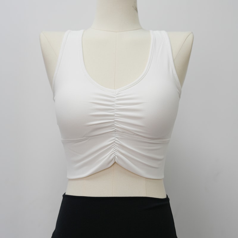 Seamless Solid Color Sports Bra Backless Gym Top Halter Yoga Bra Fitness Scrunch Workout Tank Top F 7