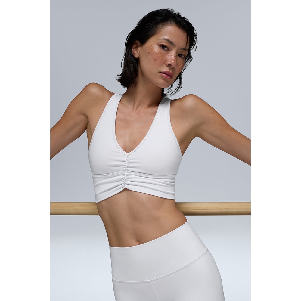 Seamless Solid Color Sports Bra Backless Gym Top Halter Yoga Bra Fitness Scrunch Workout Tank Top F 5