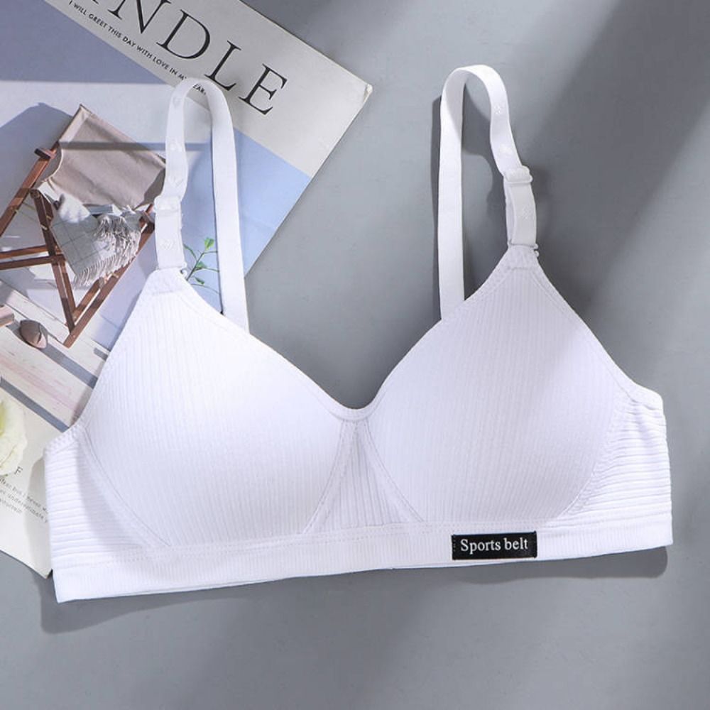 Teen Sports Bra New Simple Cotton Comfortable Sleep Bra Without Steel Ring For Girls 5