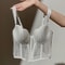 Sexy Women Push Up Bra Transparent Lace Shaper Bra French Beauty Fishbone Corset Back Underwear For 1