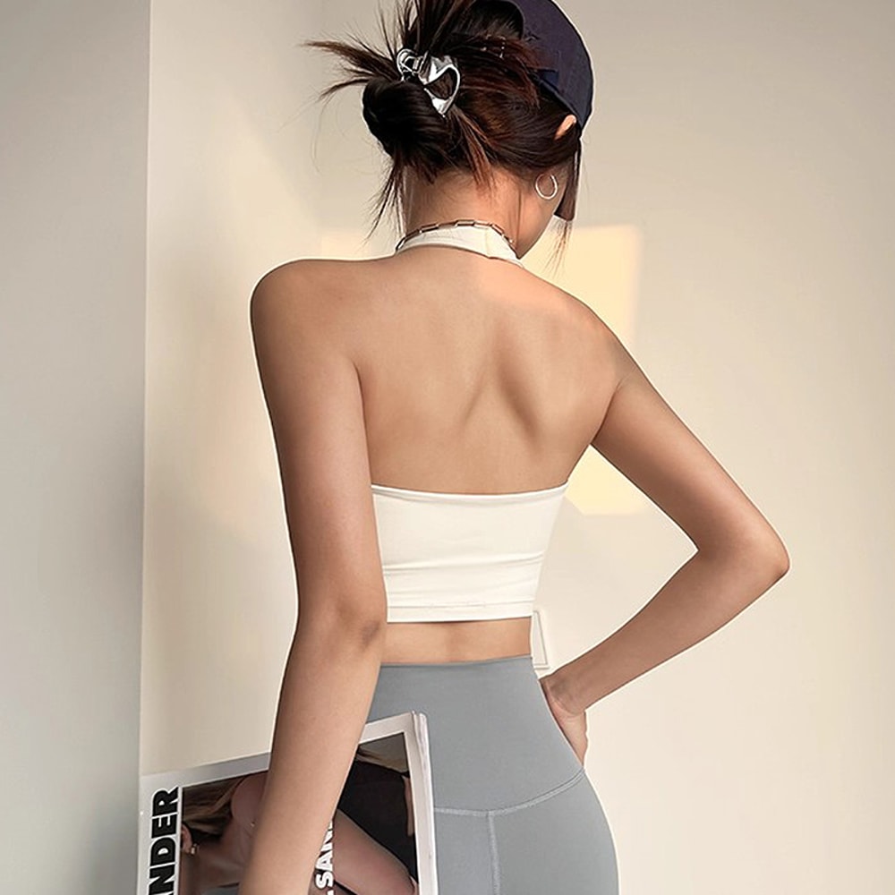 Womens Sexy Sports Bra Hanging Neck Quick Dry Yoga Bras Comfortable Support Beauty Back Running Tra 1