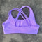 High Strength Shoulder Strap Fitness Bra Solid Color Women Cross Back Gym Yoga Sport Top Underwear 9