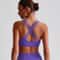 High Strength Shoulder Strap Fitness Bra Solid Color Women Cross Back Gym Yoga Sport Top Underwear 4