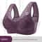 Breathable Sports Yoga Bra Front Zipper Cotton Cups No Steel Ring Lace Large Size Underwear Tank To 3